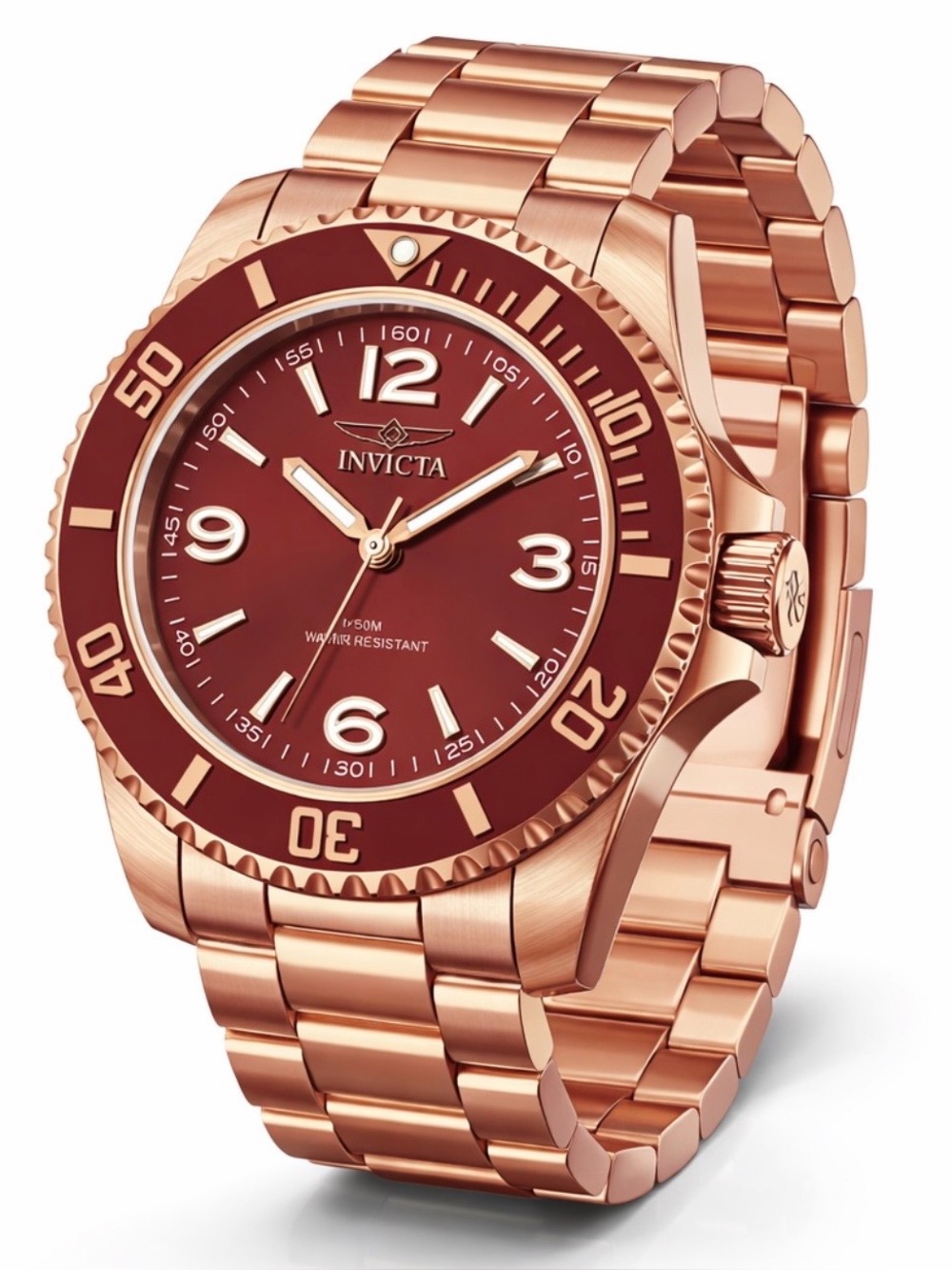 NWT Invicta Specialty Velario Men's Watch 41mm Rose Gold Red Dial Diver (69724)